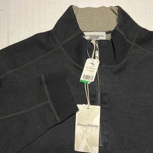 NWT Tommy Bahama Mens Reversible 1/4 Zip Pull Over